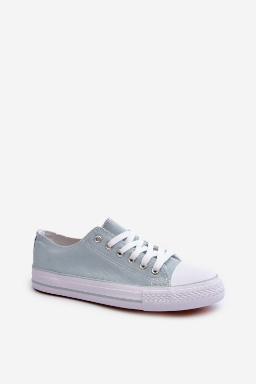Lennabella mintkleurige sneakers met platte zolen van het klassieke model