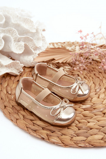Ballerina's Kinder met linten in gouden kleur Jellema