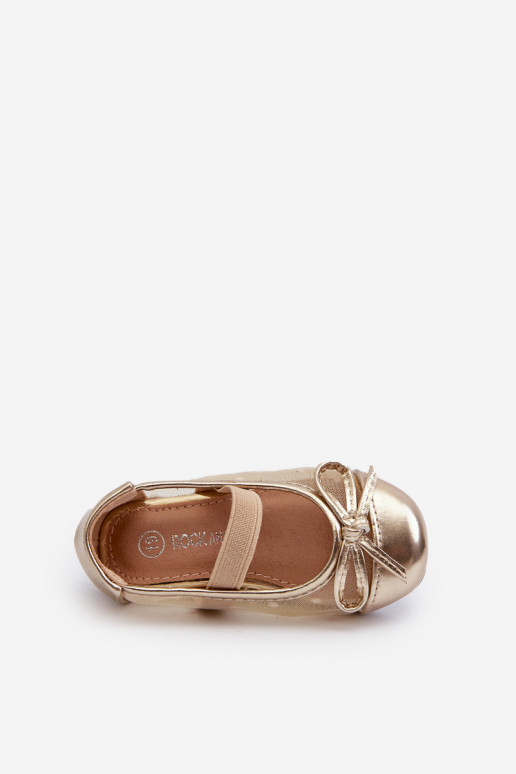Ballerina's Kinder met linten in gouden kleur Jellema