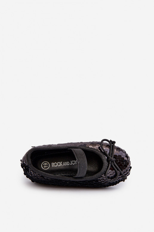 ballerina's Kinder Ozdobione Cekinami zwarte kleur Weries ballerina's Kinder Ozdobione Cekinami zwarte kleur Weries