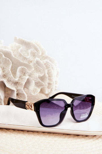 Dameszonnebril Ze goudkleur Detalem UV400 zwarte kleur