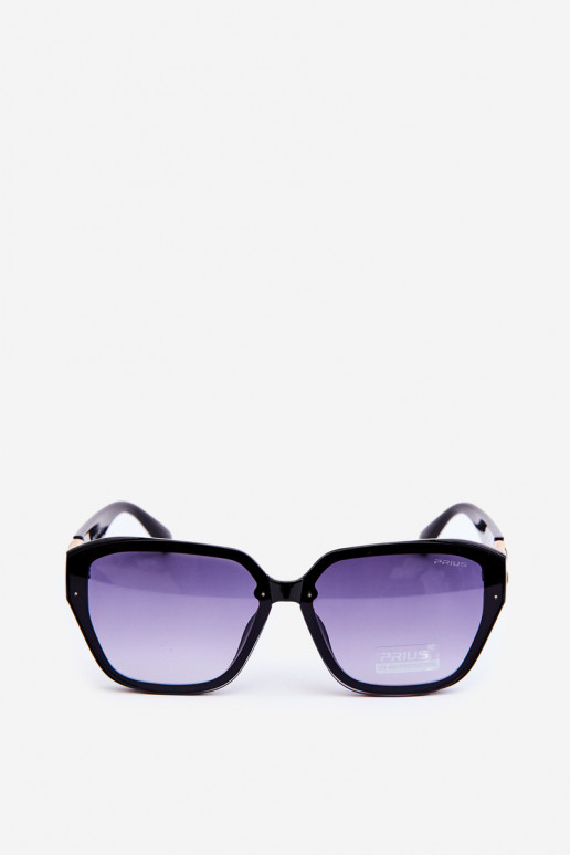 Dameszonnebril Ze goudkleur Detalem UV400 zwarte kleur Dameszonnebril Ze goudkleur Detalem UV400 zwarte kleur