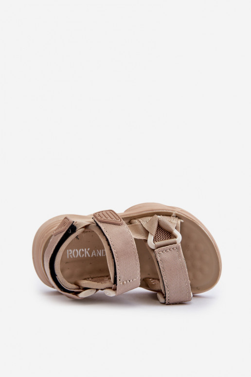 Kindersandaal met zelfklevende sluiting beige Orretta Kindersandaal met zelfklevende sluiting beige Orretta