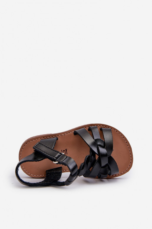 Kindersandalen met zelfklevende sluitingen in de kleur zwart Marimona Kindersandalen met zelfklevende sluitingen in de kleur zwart Marimona