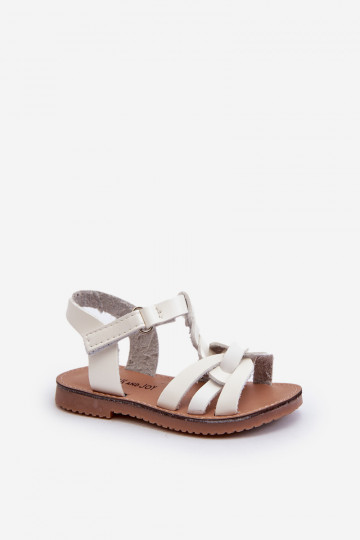 Kindersandalen met zelfklevende sluitingen in de kleur wit Marimona 2