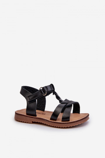 Sandalen Kinderen met zelfklevende sluitingen zwarte kleur Sarniema 2