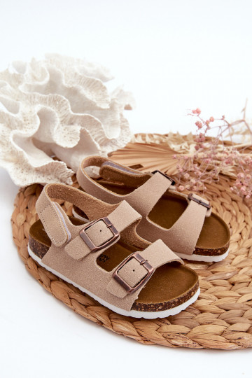 sandaal Kinderplatform met zelfklevende sluitingen beige Rorria