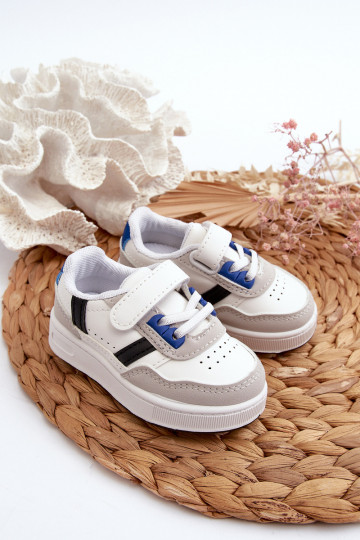 Kindersportschoenen van het klassieke model in de wit-blauwe kleur Marlin
