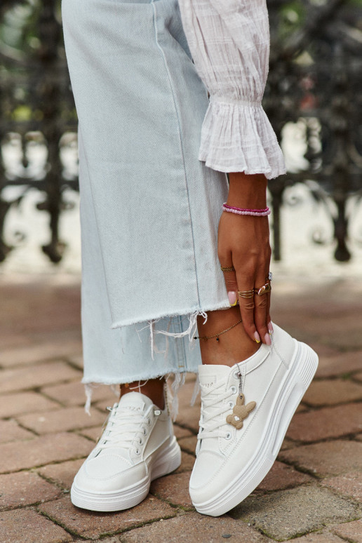 vrijetijdsschoenen sportschoenen met platform met ornamenten witte kleur Vinceza 13613 vrijetijdsschoenen sportschoenen met platform met ornamenten witte kleur Vinceza 13613