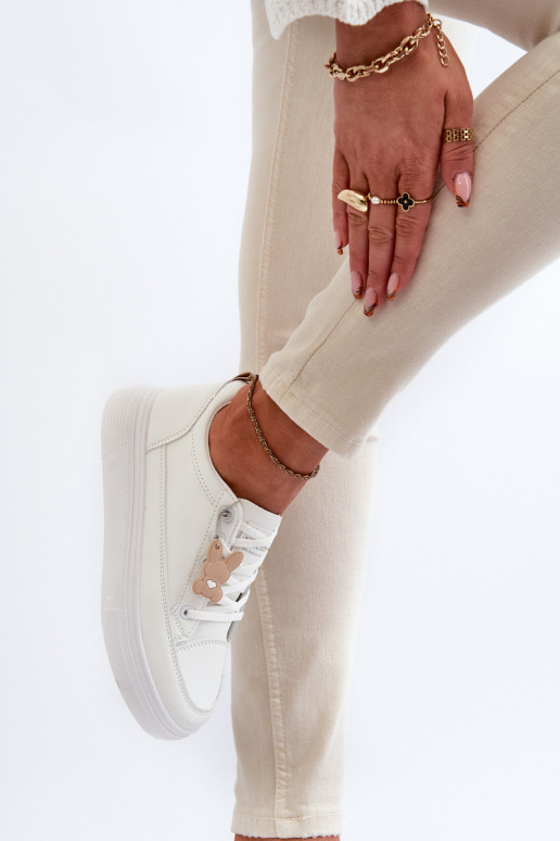 vrijetijdsschoenen sportschoenen met platform met ornamenten witte kleur Vinceza 13613 vrijetijdsschoenen sportschoenen met platform met ornamenten witte kleur Vinceza 13613