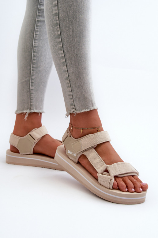 Dames sandalen met platform Big Star NN274A535 beige