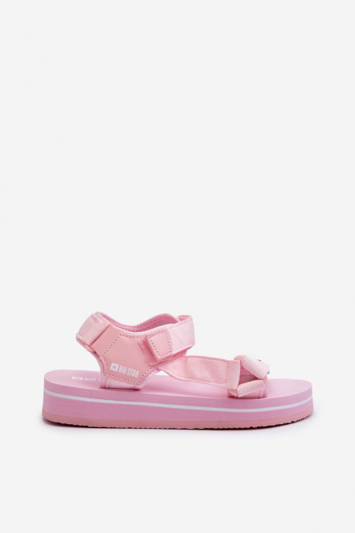 Damessandalen met platform Big Star NN274A533 roze kleur