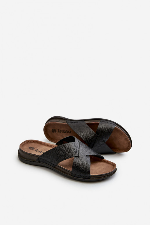 Comfortabele Light pantoffels gemaakt van eco-leer Inblu GV00001I zwart