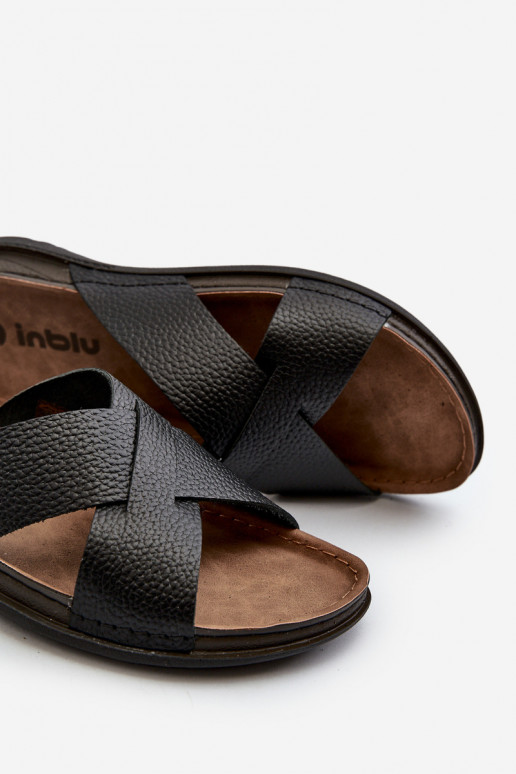 Comfortabele Light pantoffels gemaakt van eco-leer Inblu GV00001I zwart