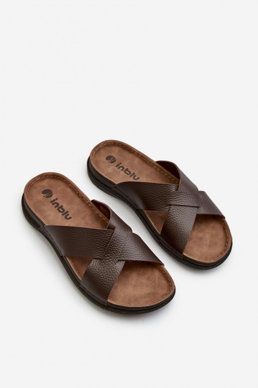 Comfortabele Light pantoffels gemaakt van ecoleer Inblu GV00001I bruin Comfortabele Light pantoffels gemaakt van ecoleer Inblu GV00001I bruin