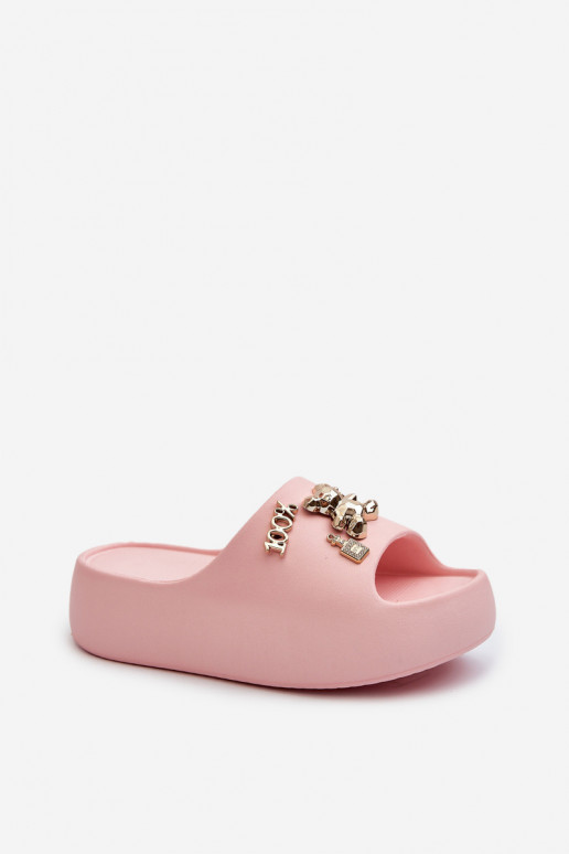 Damespantoffels Lengwa Lichtgewicht pantoffels met mooie details in de roze kleur Orchia Damespantoffels Lengwa Lichtgewicht pantoffels met mooie details in de roze kleur Orchia