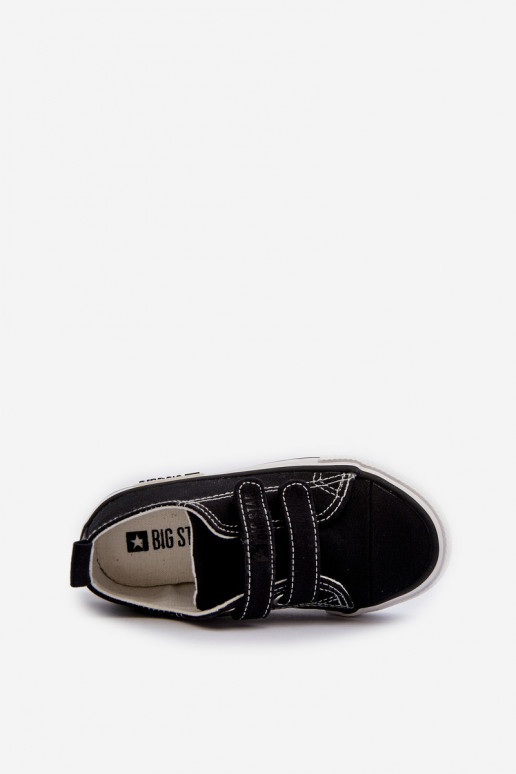 Vrijetijdsschoenen voor kinderen met zelfklevende sluitingen Big Star LL374015 zwarte kleur
