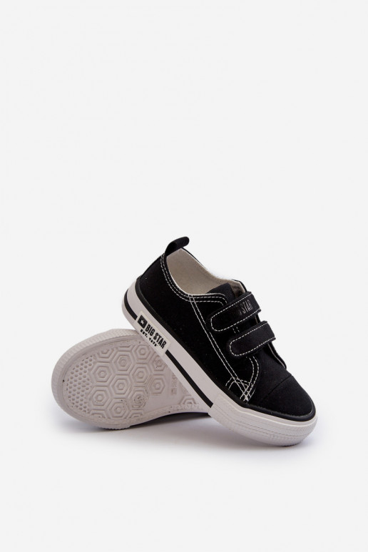 Vrijetijdsschoenen voor kinderen met zelfklevende sluitingen Big Star LL374015 zwarte kleur