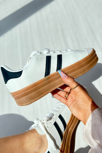 Sneakers model schoenen Dames met plateau in witte kleur Egelia 2