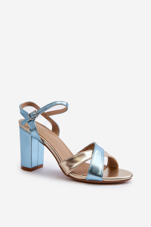 Eko Oda Elegante sandalen met hoge hakken Record blauw-gouden kleur Abilica