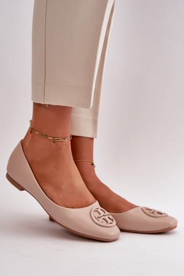 Ballerina's Dames met ornamenten Eco Leer beige Rhodike 2