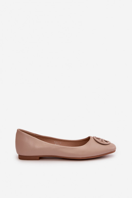 Ballerina's Dames met ornamenten Eco Leer beige Rhodike