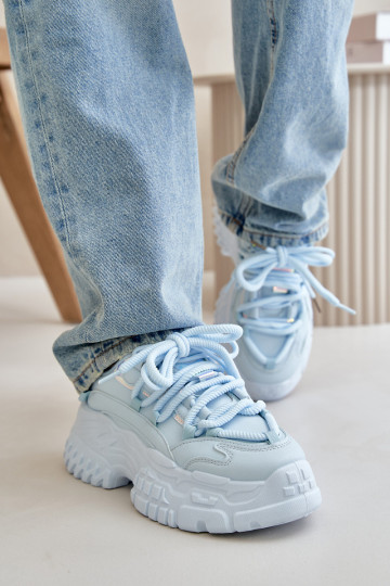 Sneakers model schoenen Dames met modieuze massieve zolen blauwe kleur Nevela 2