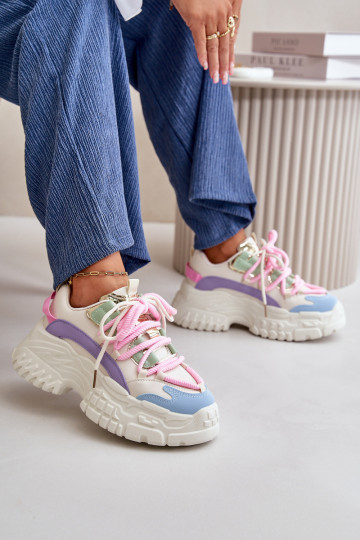Sneakers model schoenen Dames met modieuze massieve zolen in diverse kleuren Nevela