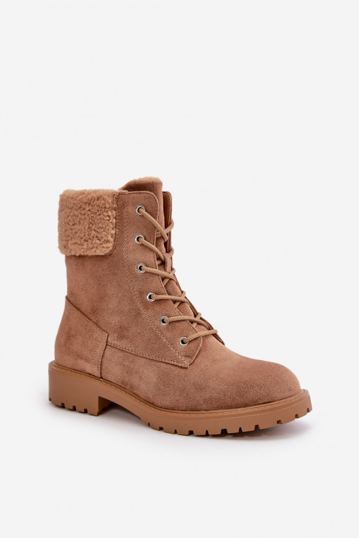 Verwarmde werk-enkellaarzen voor dames, To the Castle, bruine kleur Mivael Verwarmde werk-enkellaarzen voor dames, To the Castle, bruine kleur Mivael