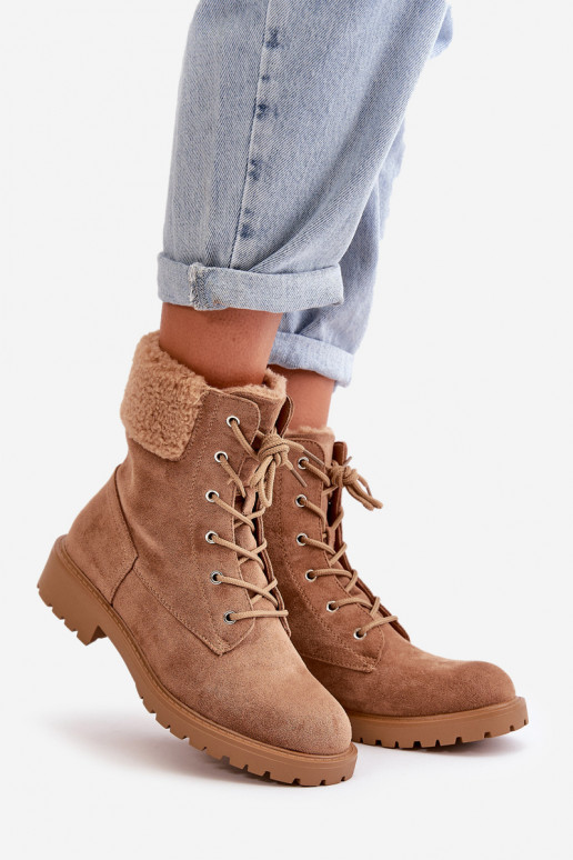 Verwarmde werk-enkellaarzen voor dames, To the Castle, bruine kleur Mivael Verwarmde werk-enkellaarzen voor dames, To the Castle, bruine kleur Mivael