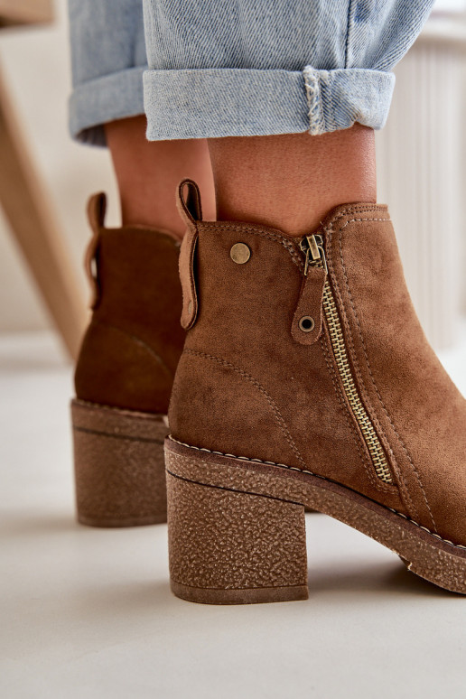 verwarmde dameslaarzen Z gemaakt van eco-suède bruine kleur Velarilla verwarmde dameslaarzen Z gemaakt van eco-suède bruine kleur Velarilla