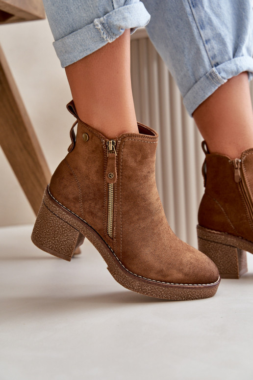 verwarmde dameslaarzen Z gemaakt van eco-suède bruine kleur Velarilla verwarmde dameslaarzen Z gemaakt van eco-suède bruine kleur Velarilla