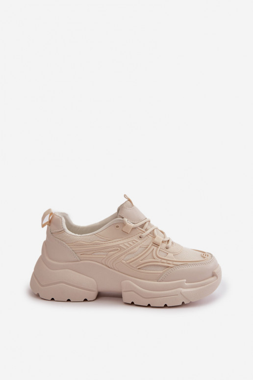 sportschoenen Sneakers model schoenen Dames met modieuze massieve zolen ivoor Lerista sportschoenen Sneakers model schoenen Dames met modieuze massieve zolen ivoor Lerista