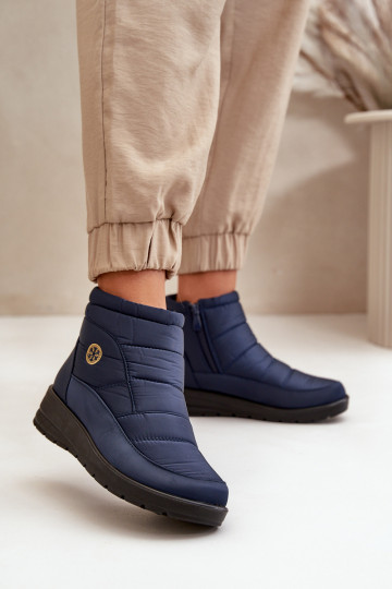 snowboots Warme dames donkerblauwe Helis