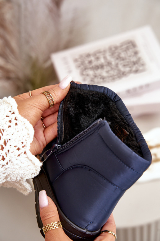 snowboots Warme dames donkerblauwe Helis snowboots Warme dames donkerblauwe Helis