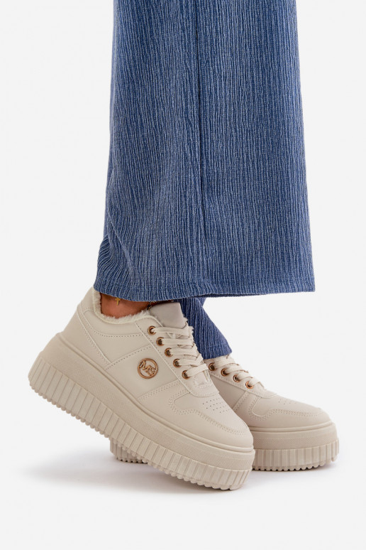 Sneakers model schoenen sportschoenen Dames warm met modieuze massieve zolen beige Verissha Sneakers model schoenen sportschoenen Dames warm met modieuze massieve zolen beige Verissha