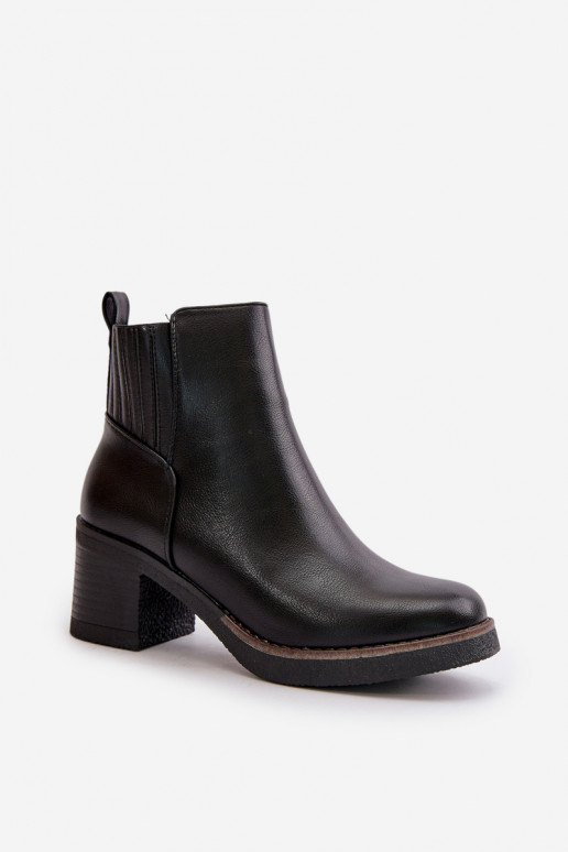 verwarmde dameslaarzen Eko Leather zwarte kleur Irittes