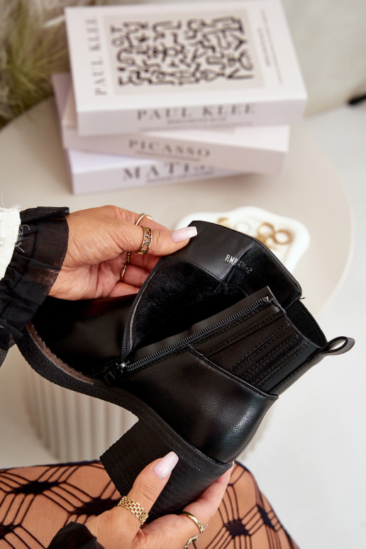 verwarmde dameslaarzen Eko Leather zwarte kleur Irittes