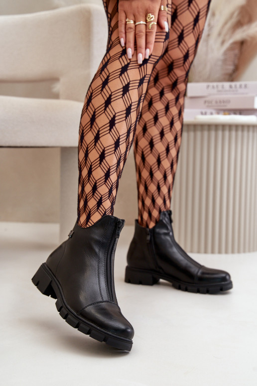 verwarmde dameslaarzen gemaakt van eco-leer zwarte kleur Verietta