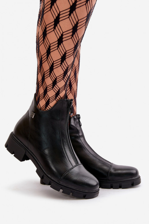 verwarmde dameslaarzen gemaakt van eco-leer zwarte kleur Verietta