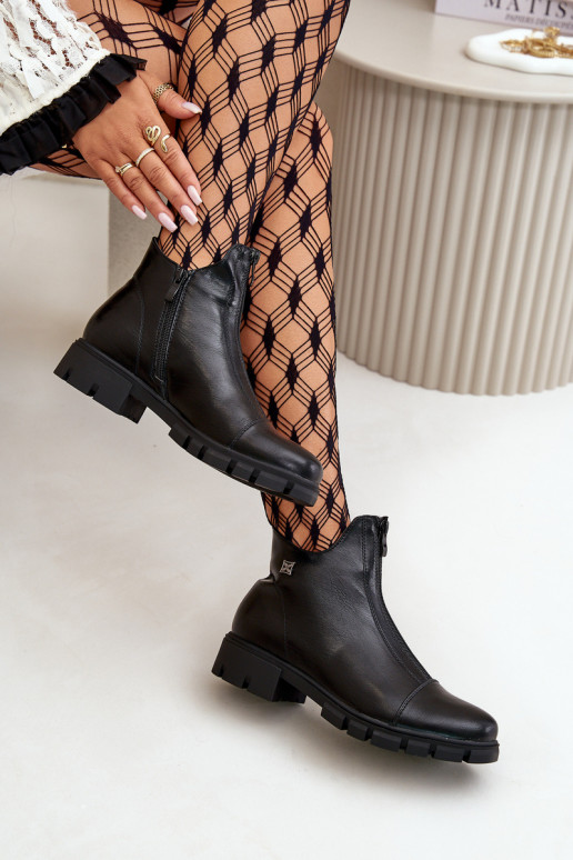 verwarmde dameslaarzen gemaakt van eco-leer zwarte kleur Verietta