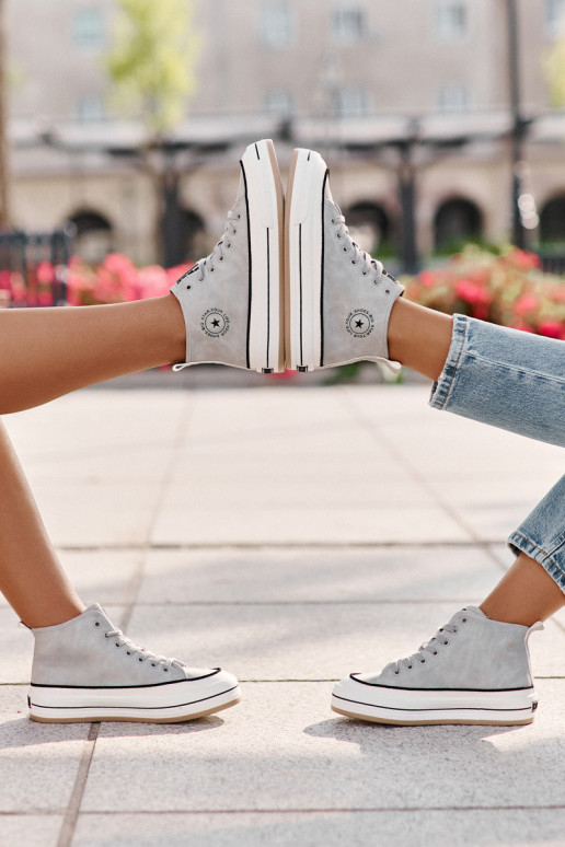 opInarmen Vrijetijdsschoenen met platform Eko Leer Big Star OO274069 blauIn