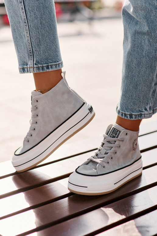 opInarmen Vrijetijdsschoenen met platform Eko Leer Big Star OO274069 blauIn