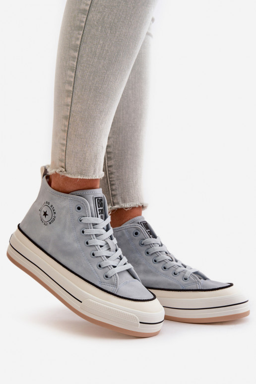 opInarmen Vrijetijdsschoenen met platform Eko Leer Big Star OO274069 blauIn