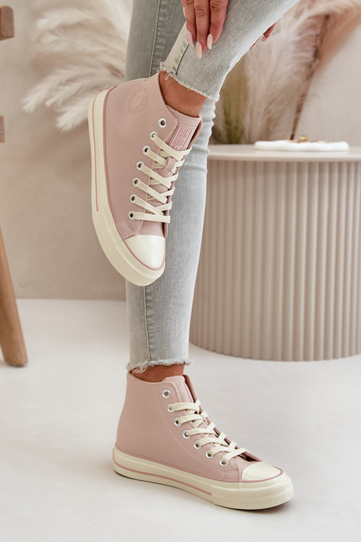 Vrijetijdsschoenen opInarmen van ecoleer roze Big Star OO274933 Vrijetijdsschoenen opInarmen van ecoleer roze Big Star OO274933