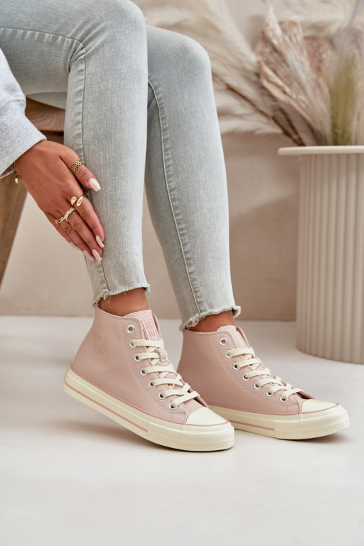 Vrijetijdsschoenen opInarmen van ecoleer roze Big Star OO274933 Vrijetijdsschoenen opInarmen van ecoleer roze Big Star OO274933