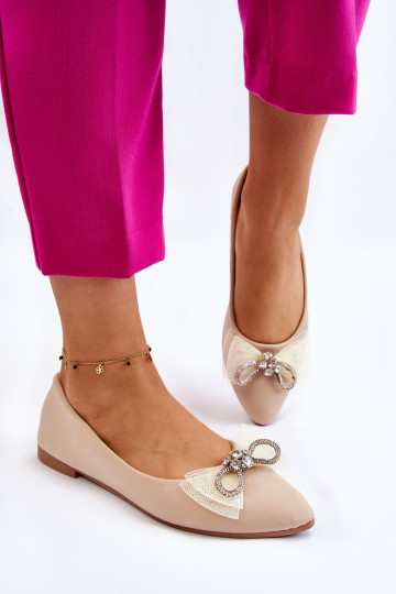 Ballerina's met puntige neuzen beige Luminous 2