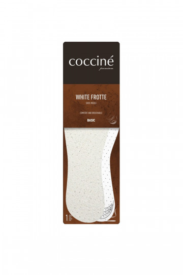 Inlegzolen Coccine INhite Frotte katoenen badstof op latexschuim 34-41
