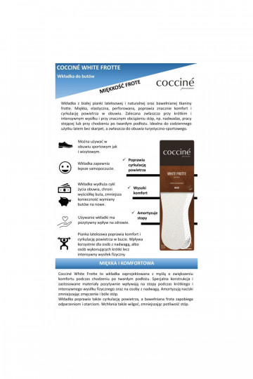 Inlegzolen Coccine INhite Frotte katoenen badstof op latexschuim 34-41 2