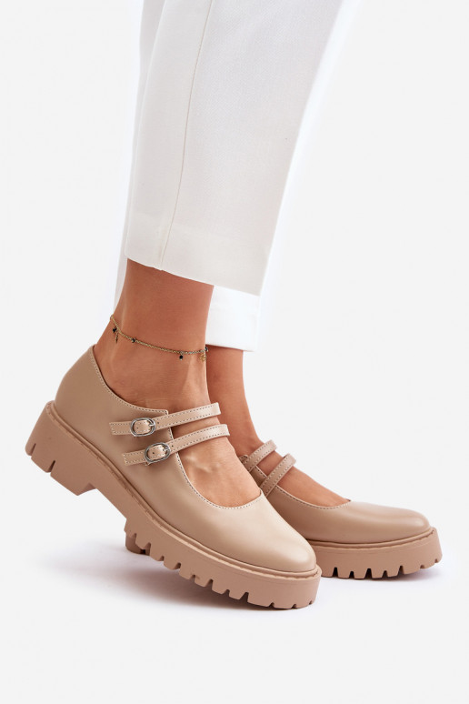 Dames schoenen Met Strepen beige Rialuna